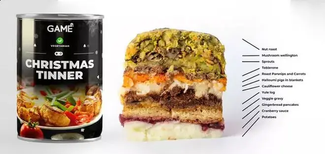 You can get vegetarian Christmas dinner in a tin