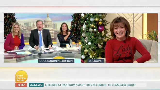 Lorraine told Piers he&squot;s "not as fat as he used to be"