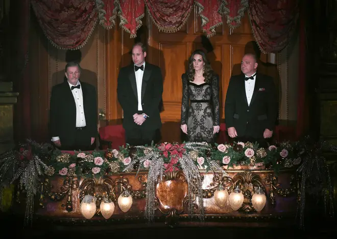 Prince William and Kate Middleton sat in the royal box