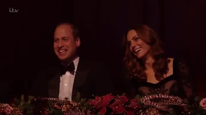 Prince William and Kate Middleton were amused by the jokes