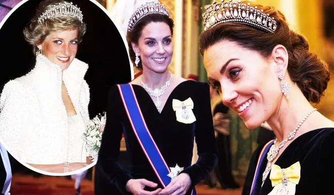 The Duchess of Cambridge wore Princess Diana's tiara for a reception at Buckingham Palace