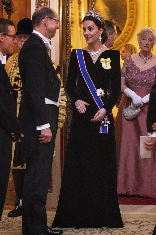 The Duchess of Cambridge wore an Alexander McQueen gown for the event