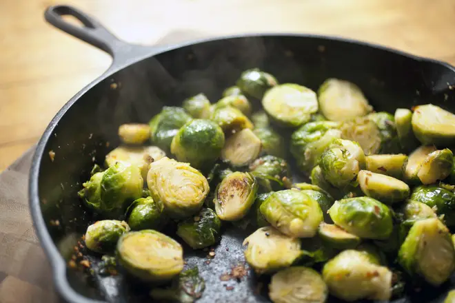 Try frying Brussels sprouts for crispiness