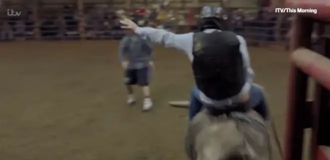 Eamonn was questioning Bradley about his show, where he previously rode a bull