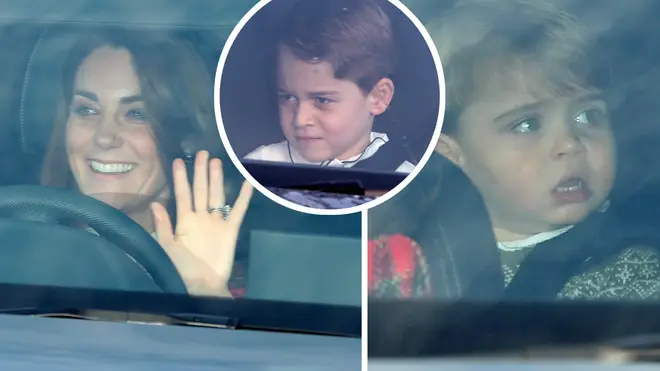 Kate Middleton drove with Prince Louis and Princess Charlotte into the Palace