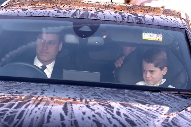 Prince William drove in aa separate car with Prince George