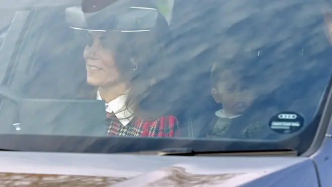 The Duchess of Cambridge appeared to be wearing a tartan dress for the occasion