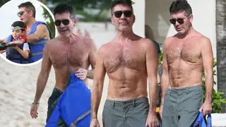 Simon Cowell looked incredible as he enjoyed a festive break in Barbados