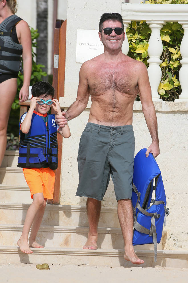 Simon Cowell took his son, Eric, out for some water sports