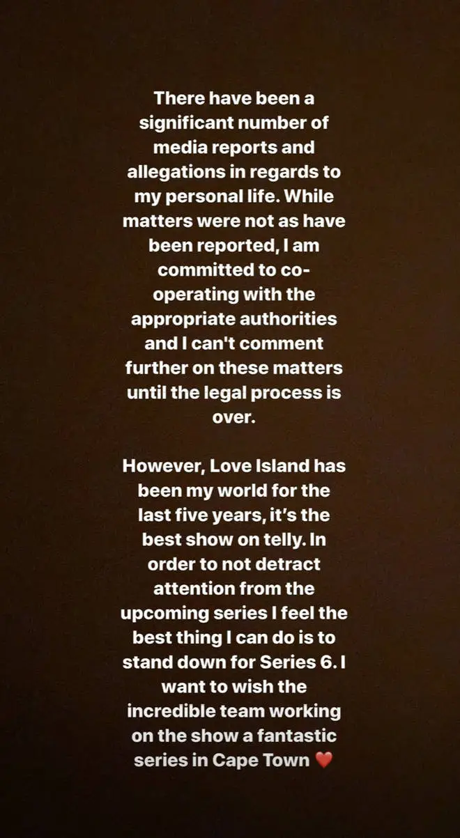 Caroline Flack won't be presenting Winter Love Island