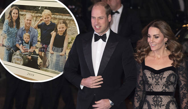 Kate Middleton and Prince William's family Christmas card has been shared online