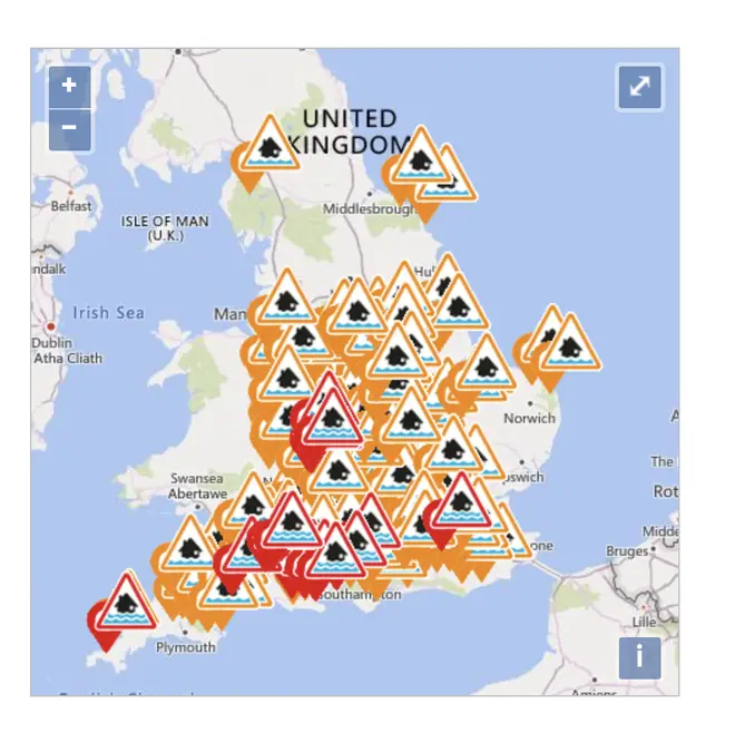 The UK is covered in weather warnings, as flooding is highly likely