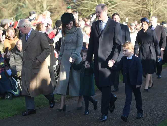 Kate and William bought their eldest children, George and Charlotte, to the traditional Christmas Day mass