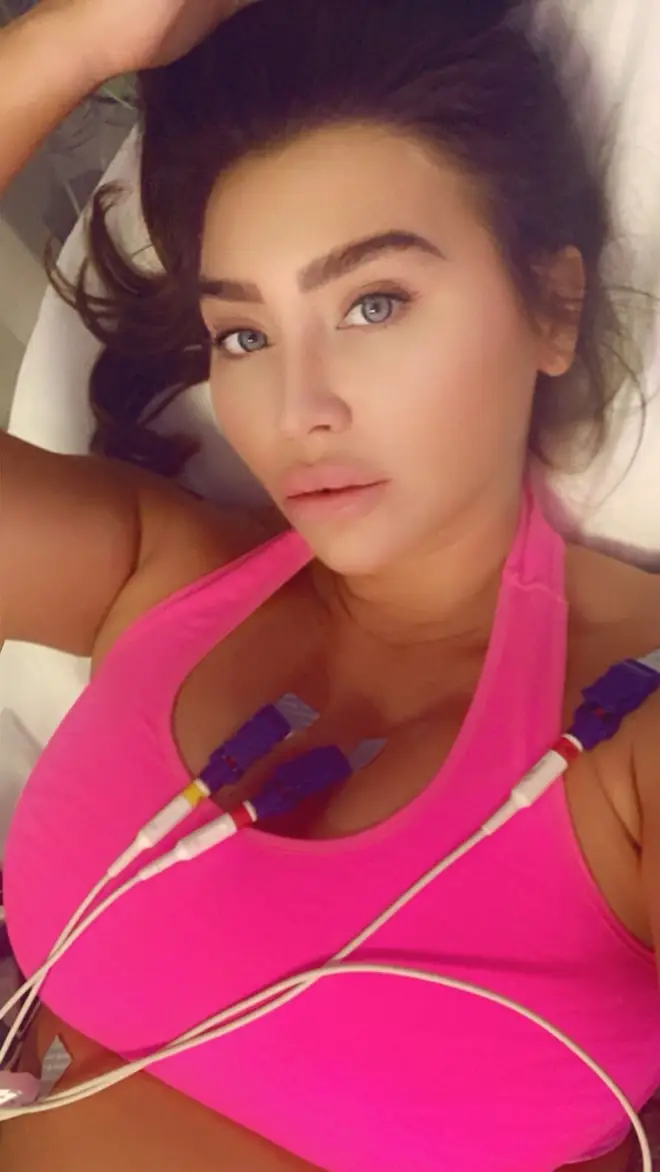The reality star shared a string of images from hospital on Instagram.