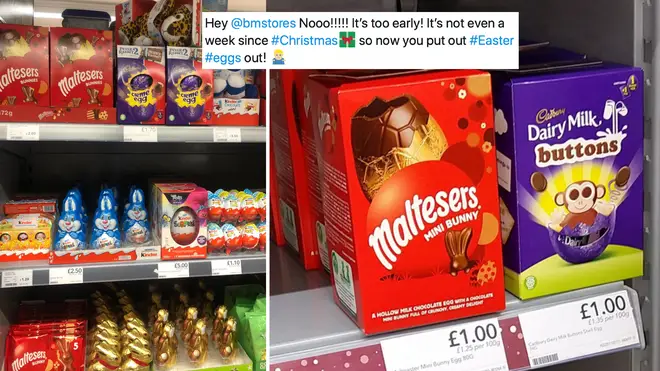 Easter eggs already on sale in supermarkets just days after Christmas.