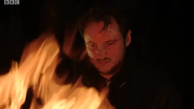 Martin was seen crying while burning Keanu's things