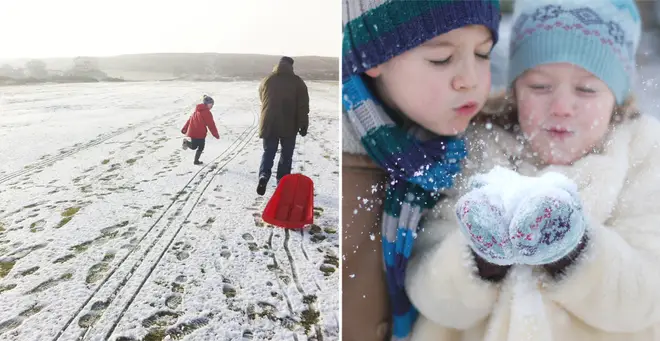 Snow is expected across the UK later this month (stock images)