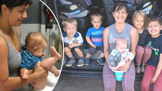 Andrea Olson's five children were nappy-free during the day by the time they could walk.