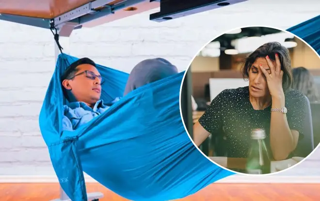 The under desk hammock will transform they way you nap