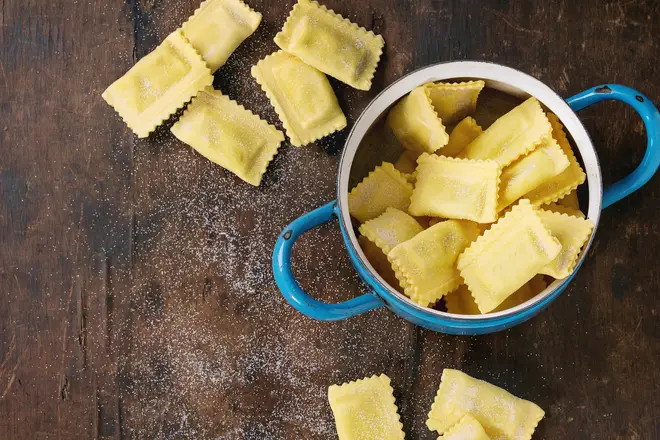 Classic ingredients for fresh pasta include flour, eggs, water, and salt.