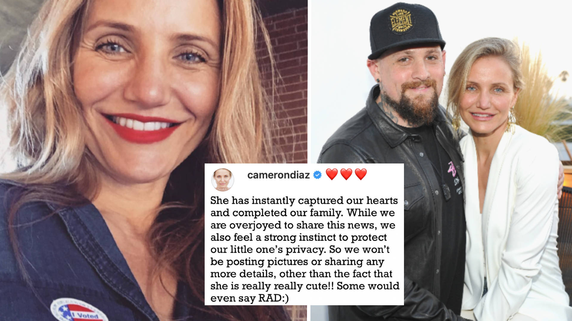 Cameron Diaz, 47, welcomes baby girl with husband Benji Madden and reveals  her unique... - Heart