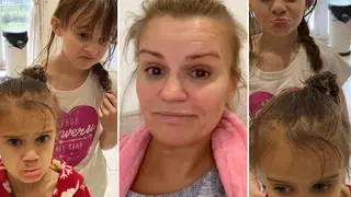 Kerry Katona left furious after son Max, 11, puts super glue in her daughters' hair