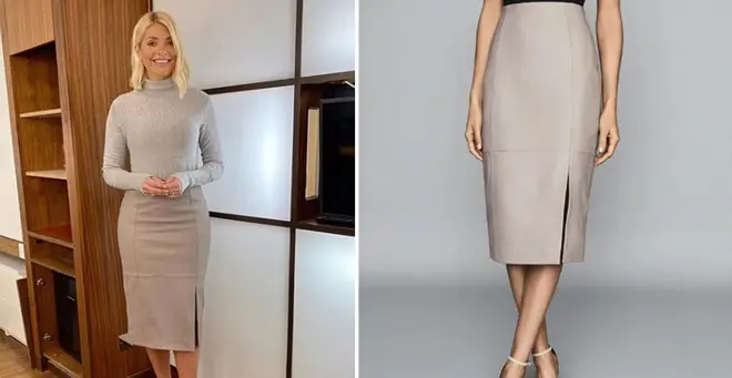 Holly Willoughby's leather skirt is £265