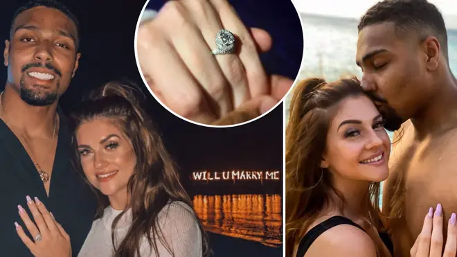 The proud dad-of-two popped the question in paradise. 