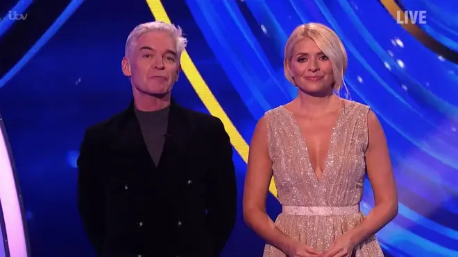 Holly Willoughby looked incredible in a glittery silver gown