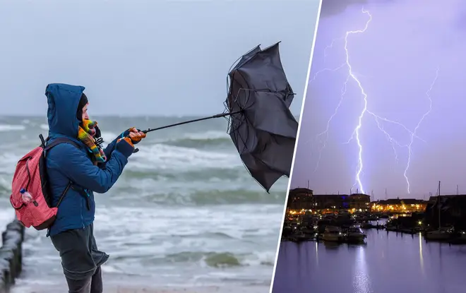 The stormy weather is set to blast the UK over the next two days