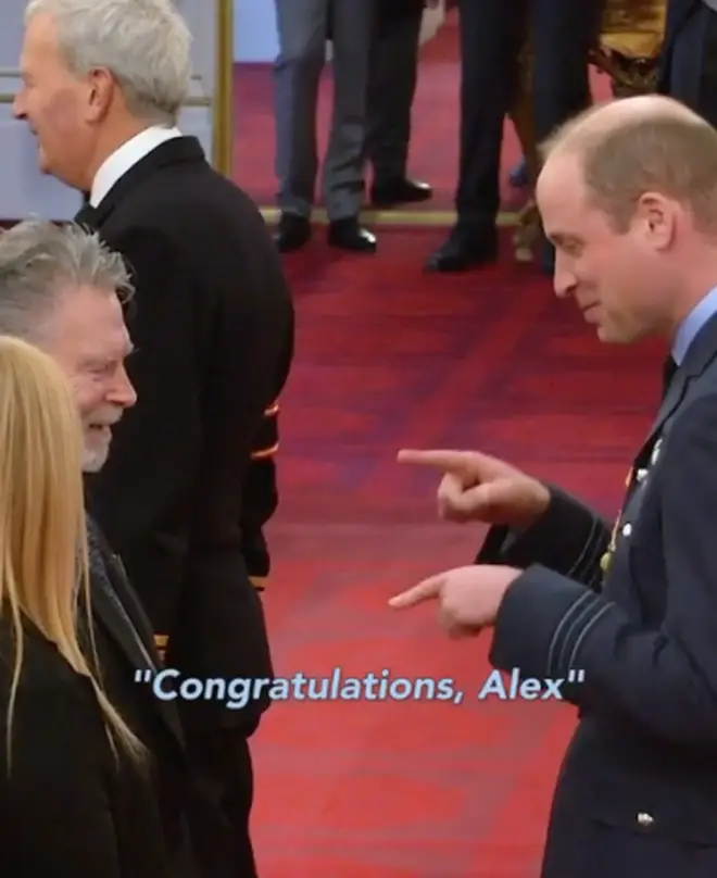 Prince William congratulated Alex Duguid in sign language