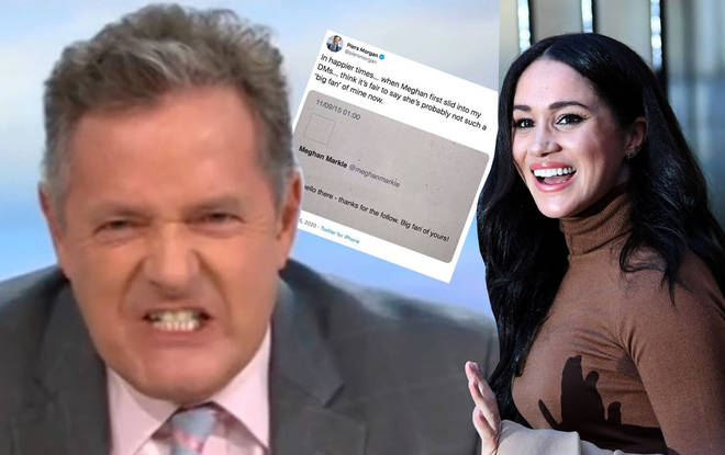 The TV anchor has shared the angry tweet, which has a DM from Meghan Markle in it