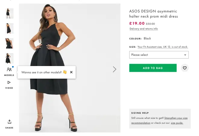 ASOS introduce feature that displays clothes on variety of different ...