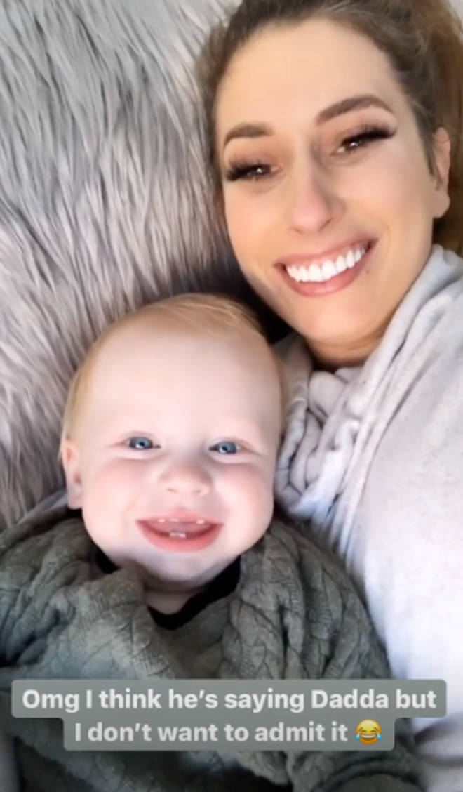 Stacey Solomon also revealed Rex has started talking