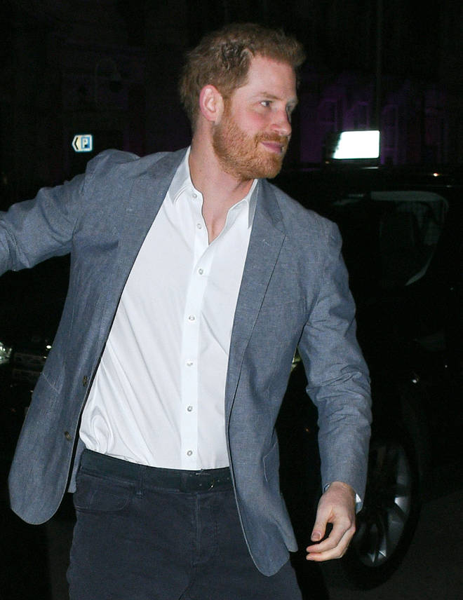 Prince Harry was seen arriving at the dinner party on Sunday evening hosted by The Caring Foundation