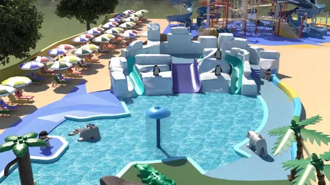 The water park is suitable for kids between two and 12