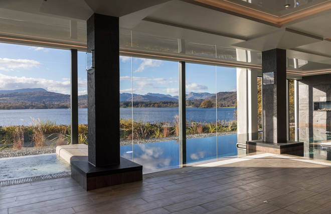 The hotel spa has incredible views over the Lake - from the comfort of an infinity pool