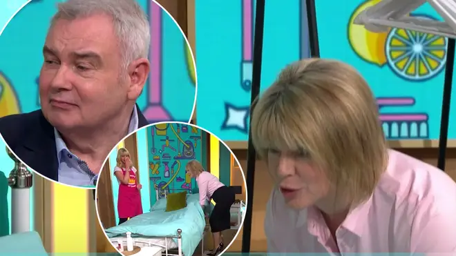 Ruth Langsford was told to squat while making the bed