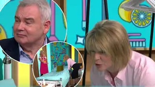 Ruth Langsford was told to squat while making the bed
