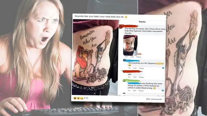 The woman unveiled her shocking tattoo on social media