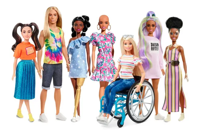 Jeg har en engelskundervisning barbermaskine podning Barbie unveils new diverse range of dolls including one in a wheelchair and  another... - Heart