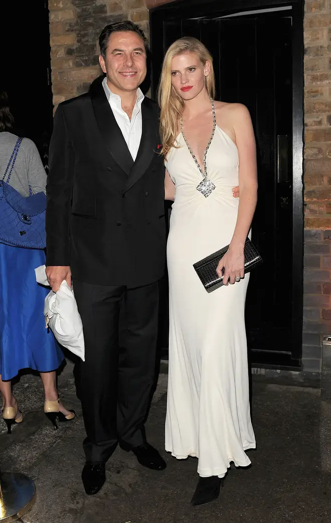 David and ex-wife Lara Stone pictured in 2014