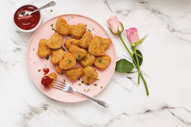 Heart shaped chicken nuggets are being sold in Aldi