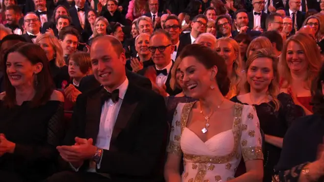 Kate and William awkwardly laughed at the BAFTAs