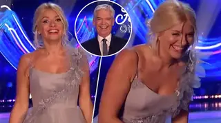 Holly's dress was almost ripped off during Dancing On Ice