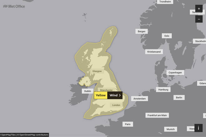 Saturday and Sunday's weather warning covers every corner of the UK