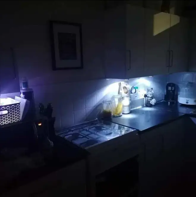 The mum shared a photo of her new kitchen to the Facebook group