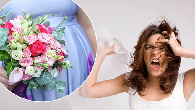 A bride was left fuming when her bridesmaid announced her pregnancy