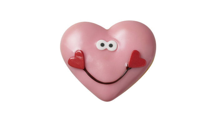 Krispy Kreme Smiley Heart