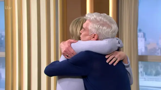 Ruth Langsford shared a warm embrace with Phillip after his news